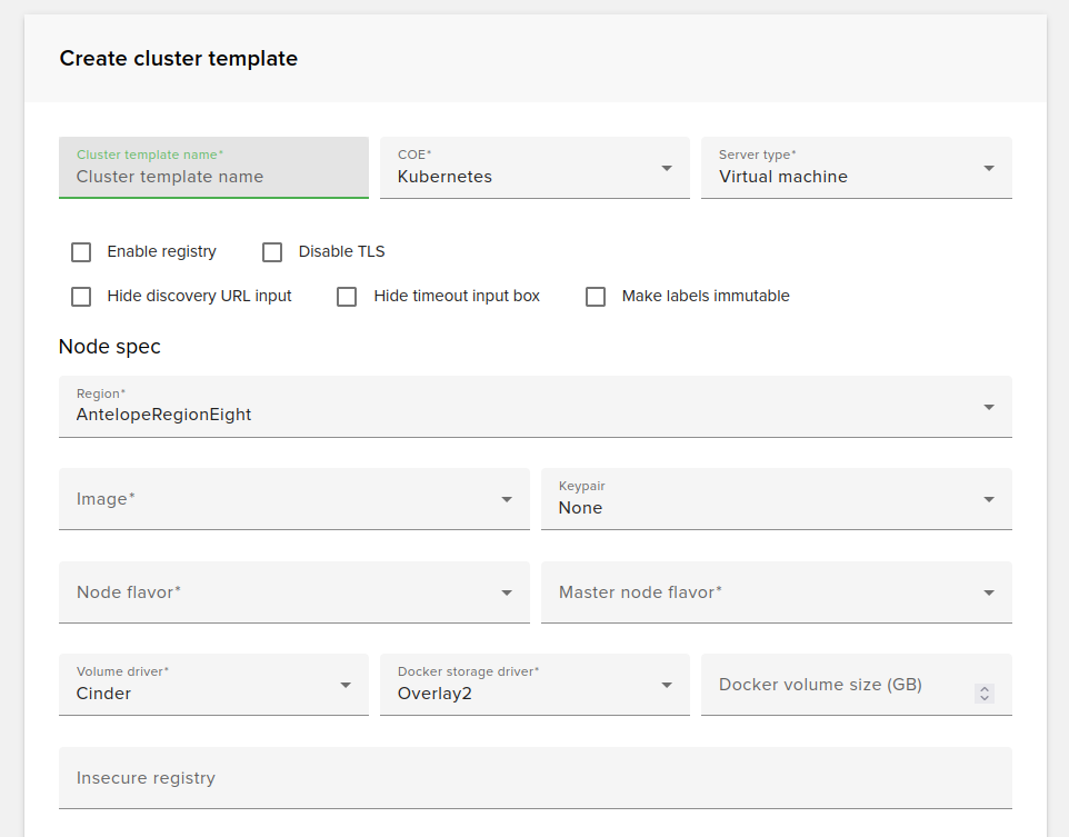 End-user / Cloud / Cluster Templates — Fleio 2025.11 documentation