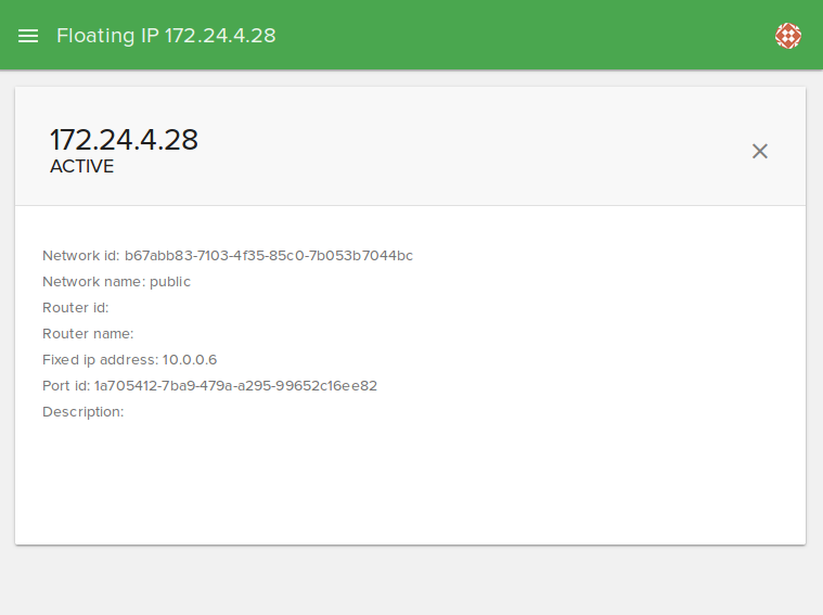 End-user / Cloud / Floating IPs — Fleio 2025.11 documentation