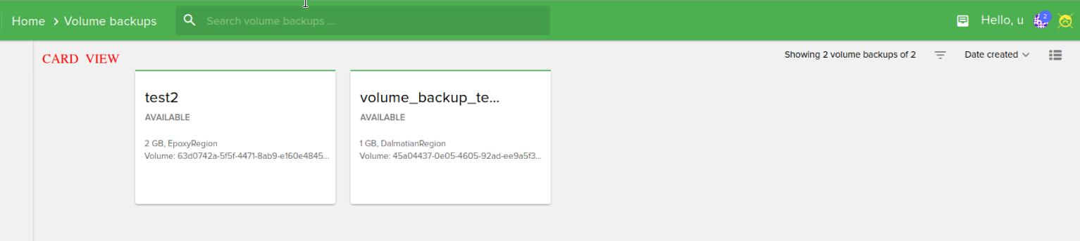 End-user / Cloud / Volume backups — Fleio 2026.02 documentation