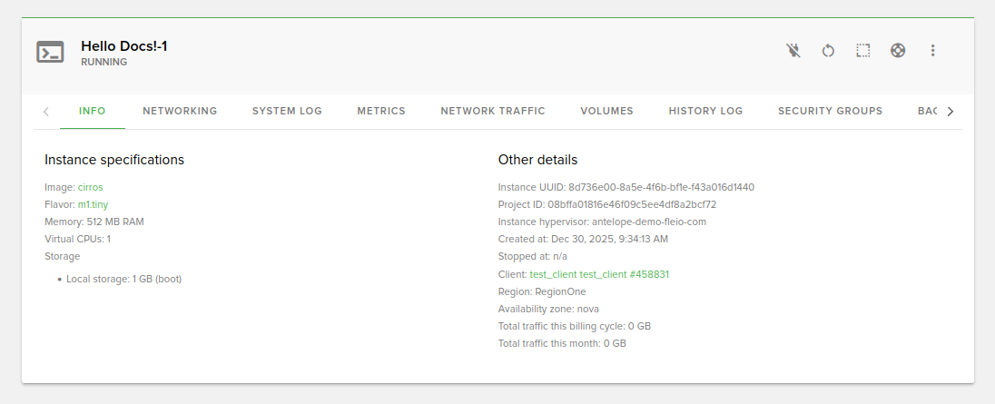 Staff / Cloud / Instances — Fleio 2026.02 documentation