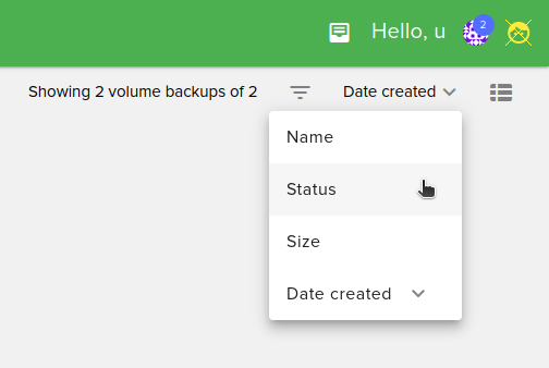 End-user / Cloud / Volume backups — Fleio 2026.02 documentation