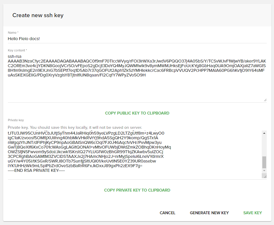 Staff / Cloud / SSH Keys — Fleio 2026.03 documentation