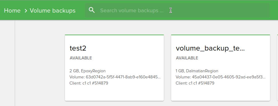 Staff / Cloud / Volume backups — Fleio 2026.03 documentation
